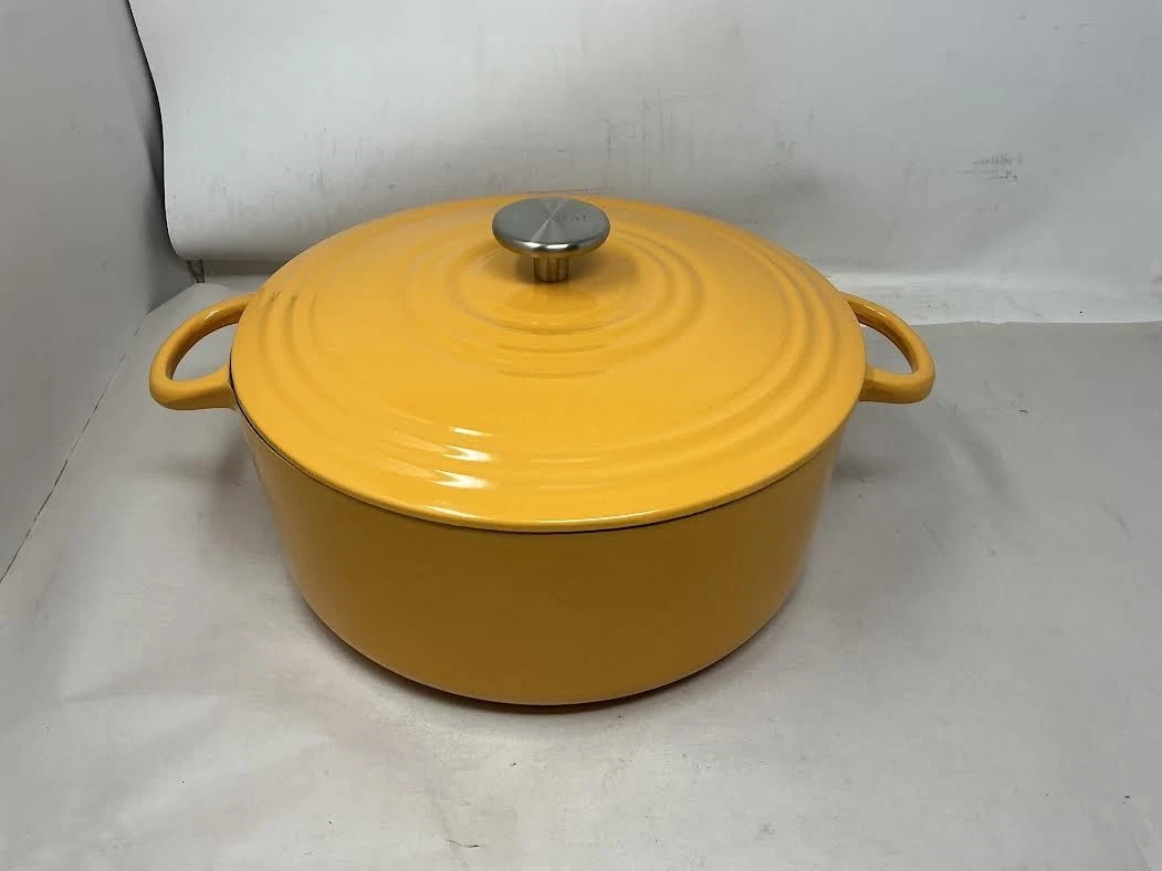 Chantal Cast Iron Dutch Oven, 7 qt, US Formulated Premium Enamel, Marigold