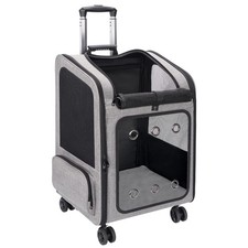 Extra Large Cat Backpack Carrier with Wheels for Cats Under 30 Lbs Large Sp...