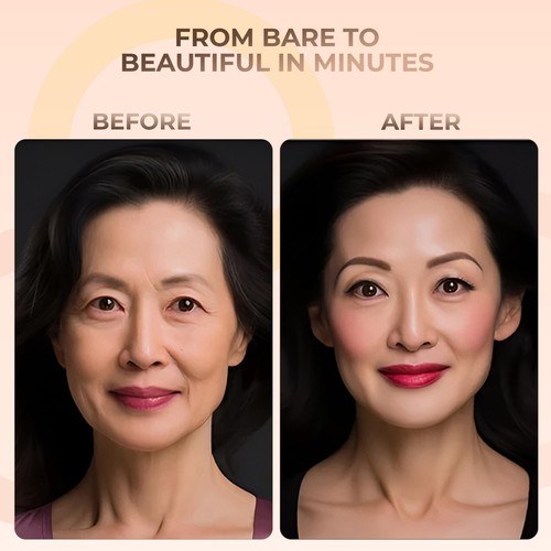 KABUKI JAR BRUSH & FOUNDATION Kit Mineral Makeup Full Size Set Bare Face Matte - 第 101/144 張圖片