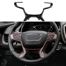 Carbon Fiber Style Central Control Steering Wheel Cover Trim For GMC Terrain