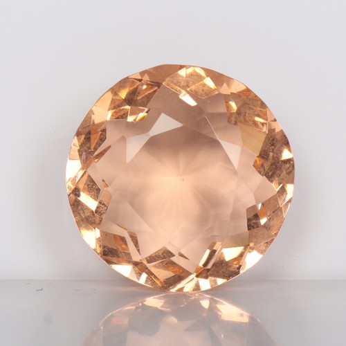 Hydrothermal Pink Round Shape 50 Carat Lab Created Rose Quartz for Signet - Picture 6 of 8