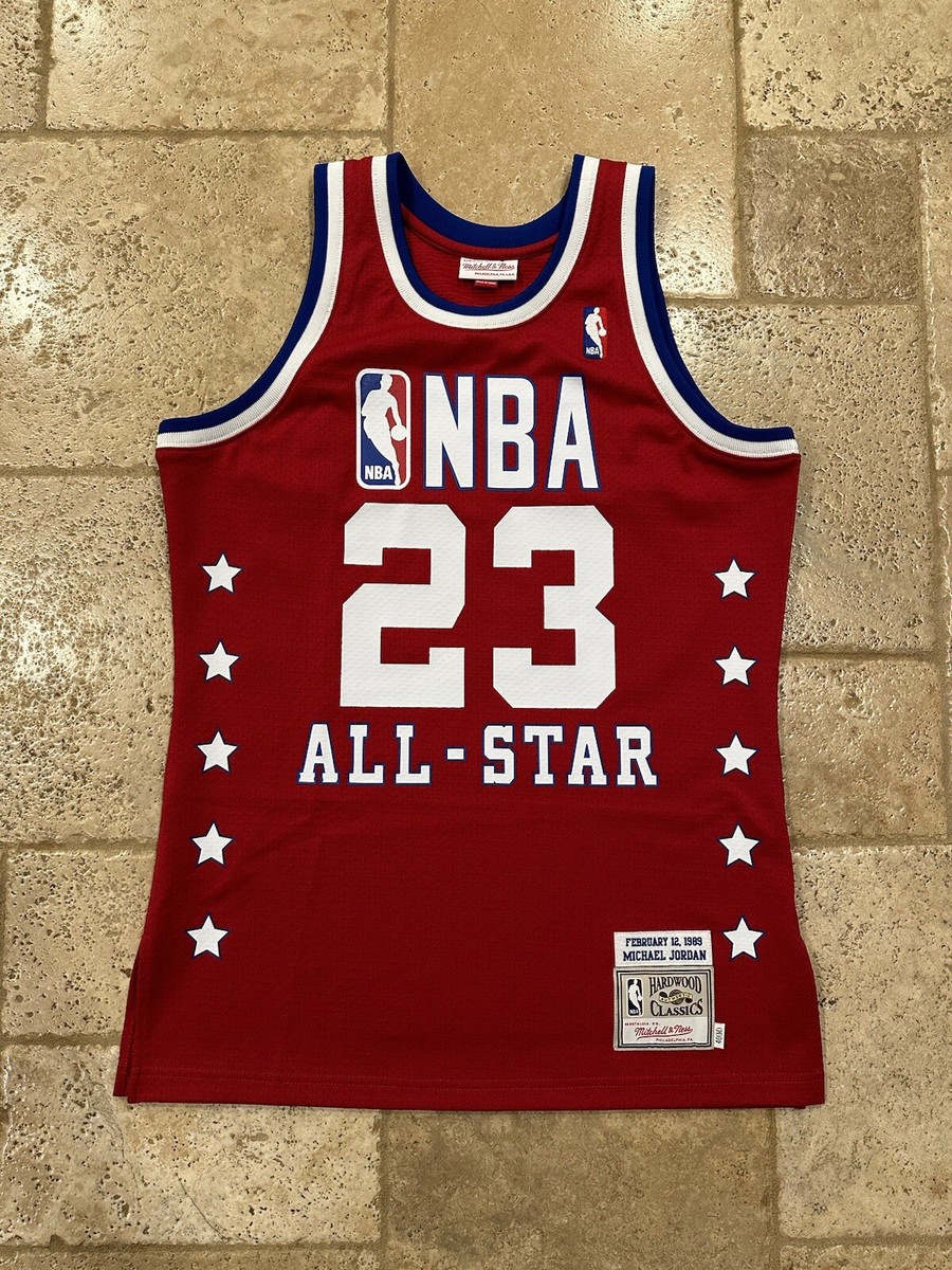 ミッチェルアンドネス　1989オールスター　マイケルジョーダン レッド23 Mitchell & Ness Stitched Michael Jordan NBA All Star Jersey