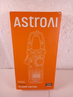 AstroAI Digital Clamp Meter 2000 Counts Multimeter Amp Meter with Auto Rangin...