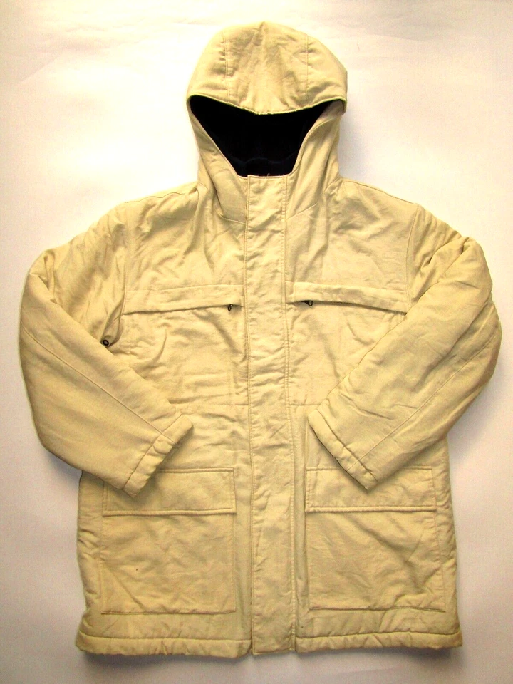 Marlboro Classics men's hooded jacket medium 40 cream fleece lined LJKTC105 - Image 2 of 4