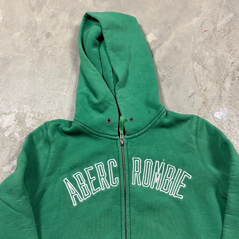 Abercrombie & Fitch 90-х y2k винтажный толстовка с капюшоном 1/2 молнии большой женщин - Изображение 3 из 4