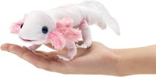 Folkmanis Axolotl Finger Puppet, White, Pink