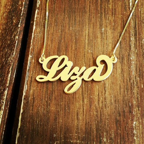Personalized necklace Name Pendant and 