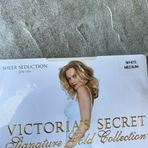 Victoria’s Secret Sheer Seduction Stay Ups Thigh Hi Hosiery Size Medium - Picture 5 of 6