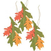 Herbst Deko AnhäNger Holz LaubbläTter Eichenblatt Set 17Cm – Fensterdeko Bunte