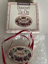 Longaberger Sweetheart Bouquet Floral Tie On 1996 Vintage 