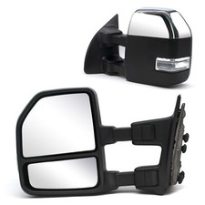 New Style Pair Set Towing Mirrors For 10-16 Ford F250 F350 Sd Manual Chrome