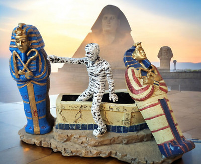 Lemax Spooky Town MUMMY'S TOMB & MUMMY'S CURSE Egyptian Corpse 74593 73614 VIDEO