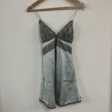 Urban Outfitters Light Before Dark Silver Cami Babydoll Dress Size XS