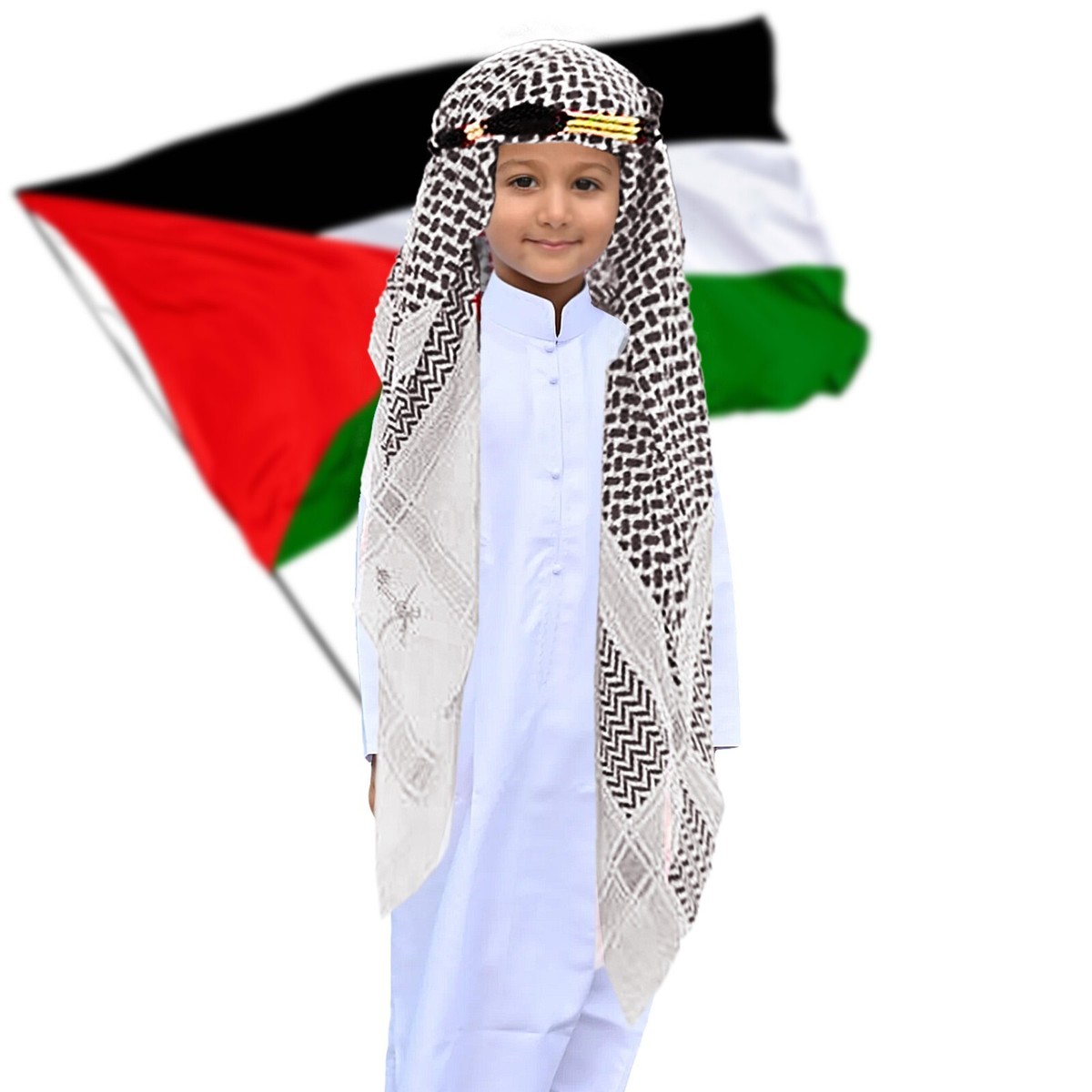 Palestine Kids Child Kid Scarf Shemagh Igal Set Boy Girl Arabic New  2-Piece