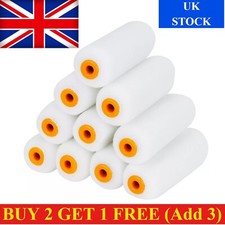 30Pcs MINI FOAM PAINT ROLLER 4" SLEEVES PAINTING DECORATING SPONGE ROLLERS UK
