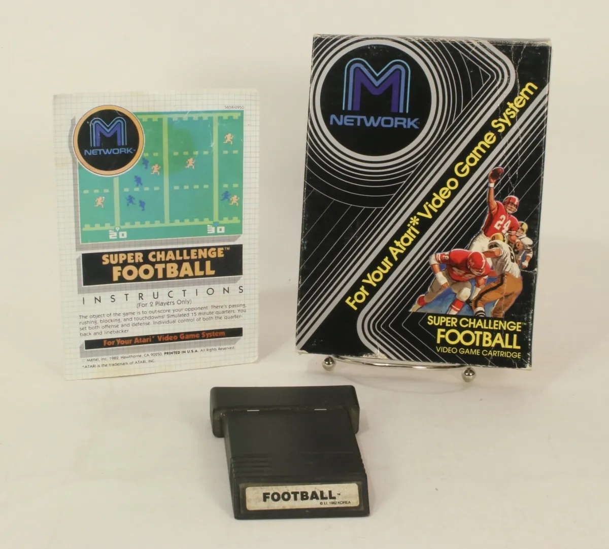 Boxed Atari 2600 game M Network Super Challenge Baseball Tested