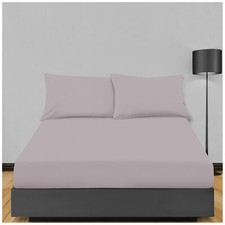 Extra Deep Fitted Percale Bed Sheets Poly Cotton Pillow Cases Single Double King