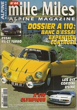 MILLE MILES 44 ALPINE A110 1300 S A610 ALBERTVILLE 92 R5 GT TURBO R17 GORDINI