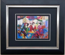 Patricia Govezensky "Summer Breeze" Custom Framed Women Post-Impressionism  New
