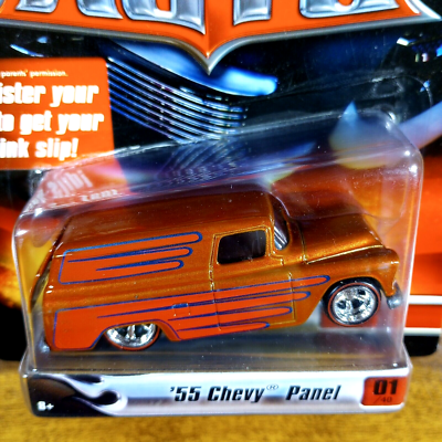 「2007 RLC REAL RIDERS '55 CHEVY PANEL Hot Wheels Ultra Hots '55 Chevy Panel Metalflake Orange Real