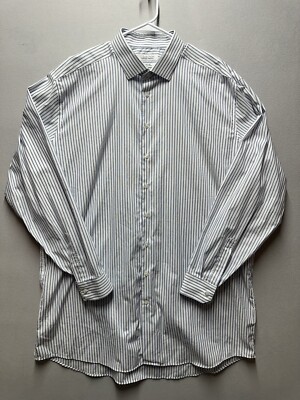 collection by michael strahan dress shirts Collection By Michael Strahan Dress Shirt Mens 16 34/35 White Plaid Business