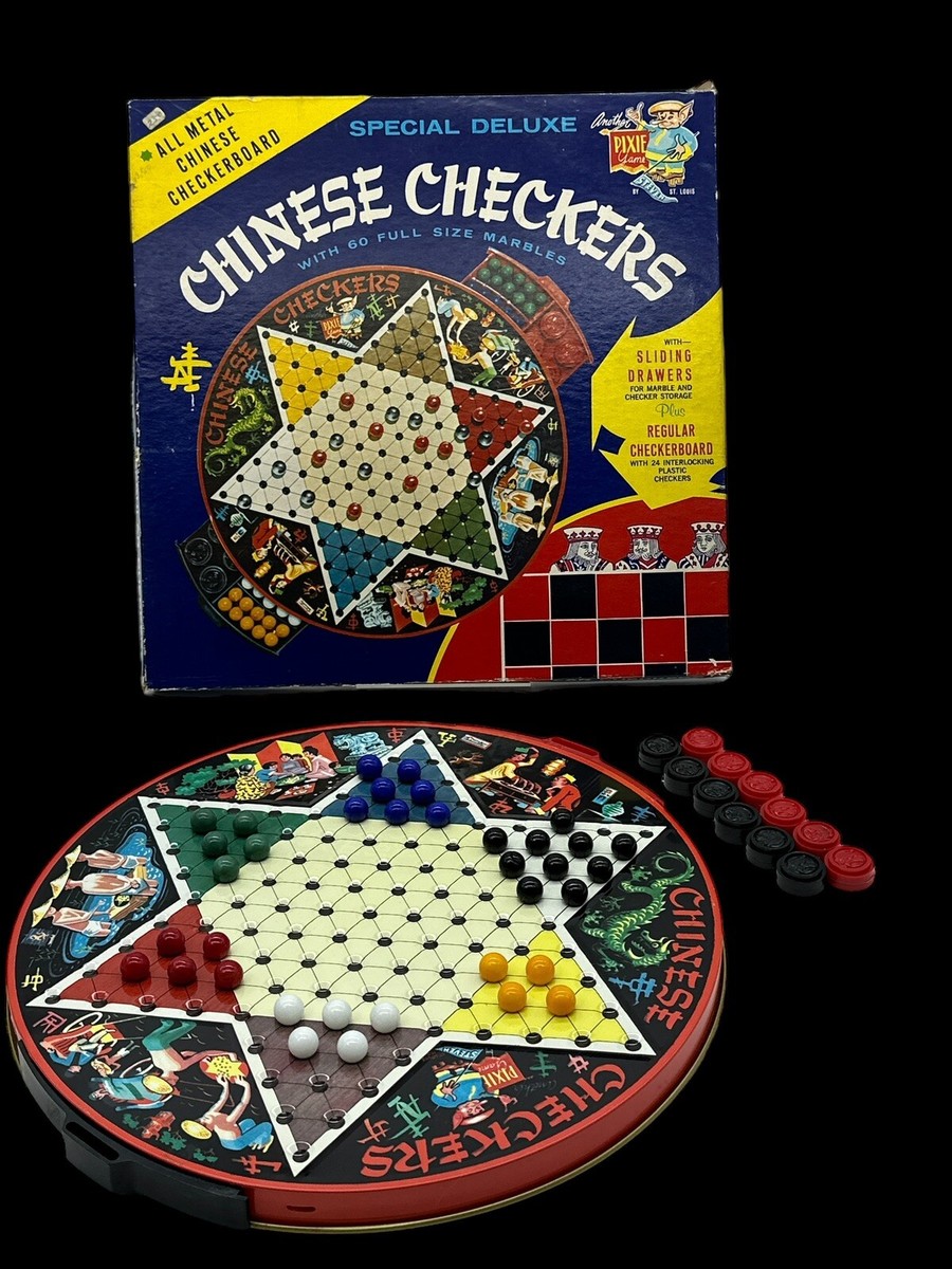 Vintage Chinese Checkers Pixie Game by Steven St. Louis Mo Metal W