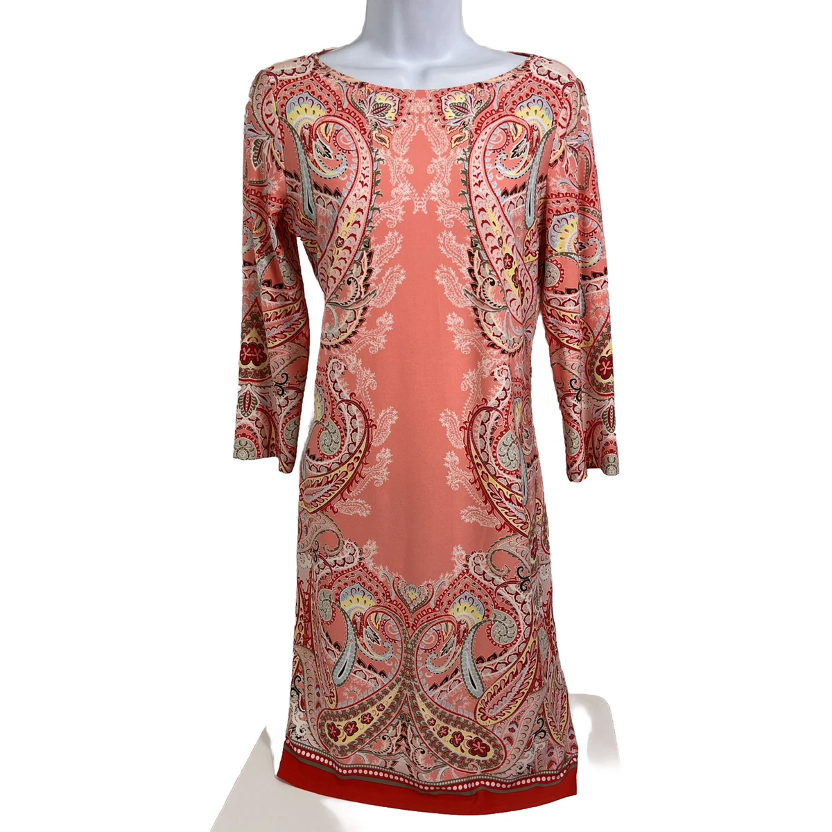 slim fit dress slacks London Times Women's Floral Long Sleeve Mesh Faux Wrap Maxi Dress - Red main image 1