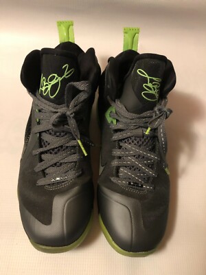 Nike Lebron 9 GS Dunkman Electric Grey Dark Neon Green 472664-003 Youth 6.5