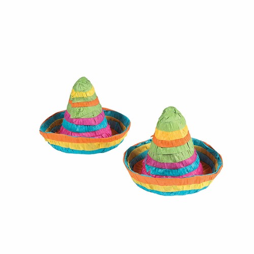 Mini Sombrero Pinatas , Party Decor, 3 