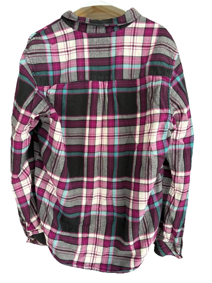 Men's Wesc Purple Plaid Button Down Flannel Size Extra Large - Image 3 of 4