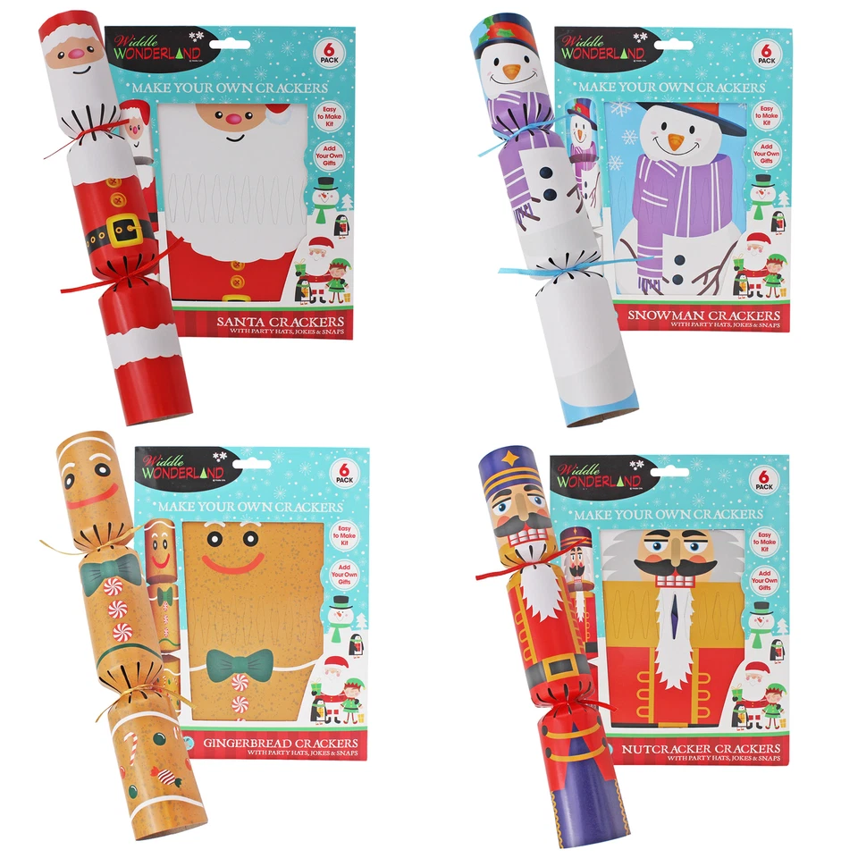 WIDDLE WONDERLAND Kit de galletas navideñas paquete de 6 haz las tuyas propias - elige diseño