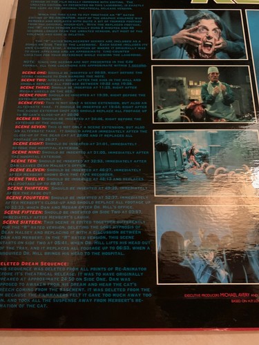 Laserdisc Re-Animator - Letterbox Edition - 25th anniversary - NTSC - Horror - Photo 5/8
