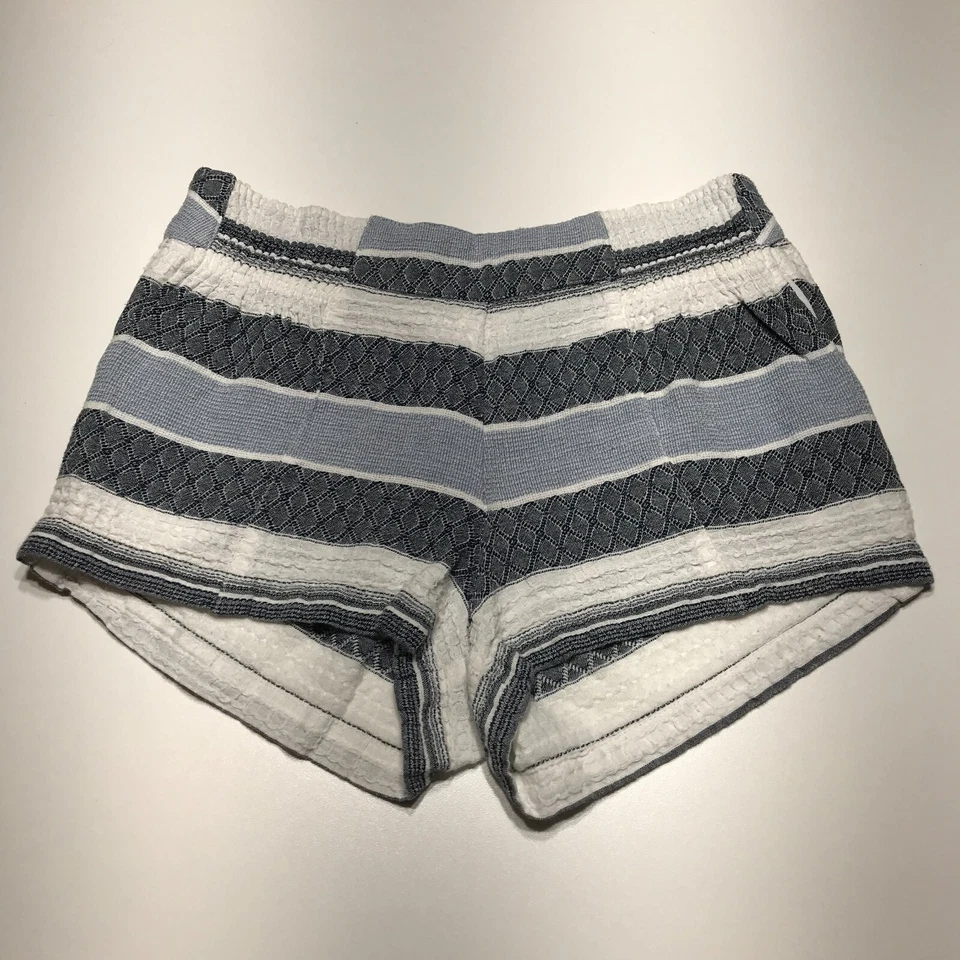 Шорты Mudpie женские размер XS (0-2) без застежек высокая талия синие серые с узором хлопок - Изображение 3 из 4