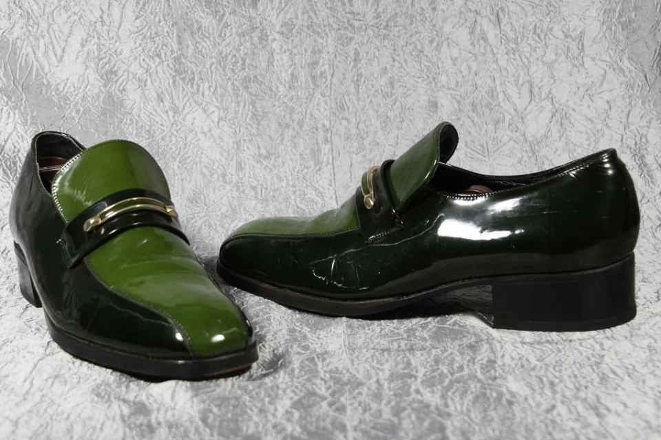 Zapatos para hombre Florsheim Designer Collection charol verde vintage 9 D  Foto 2 de 4