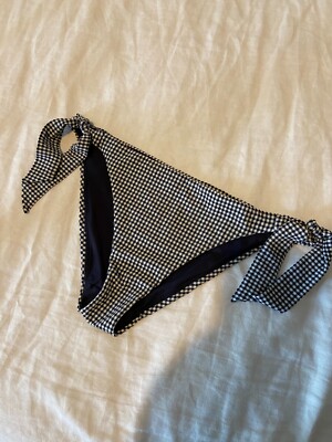 White Company Small Navy/white check bikini bottoms size 14