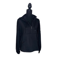 Ideology NWT XL Women Black 1/2 Zip Front Hoodie 59 1225C