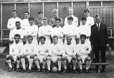 Leeds United team group Paul Madeley Mike O Grady David Harvey- 1968 Old Photo
