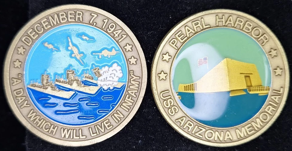 Pearl Harbor USS ARIZONA Memorial - Navy Challenge Coin