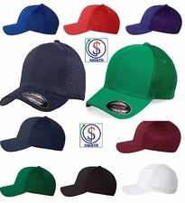 FLEXFIT 6533 Mens Ultrafiber Cap S/M L/XL with Air Mesh Sides Fitted Trucker Hat
