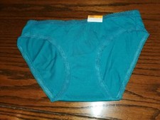 NWT CHARTER CLUB COTTON SPDX BIKINI PANTIES TEAL 100037513 S