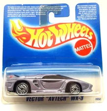 Hot Wheels Vector Avtech WX-3 Ultra Hots short card blister RARE! 1995