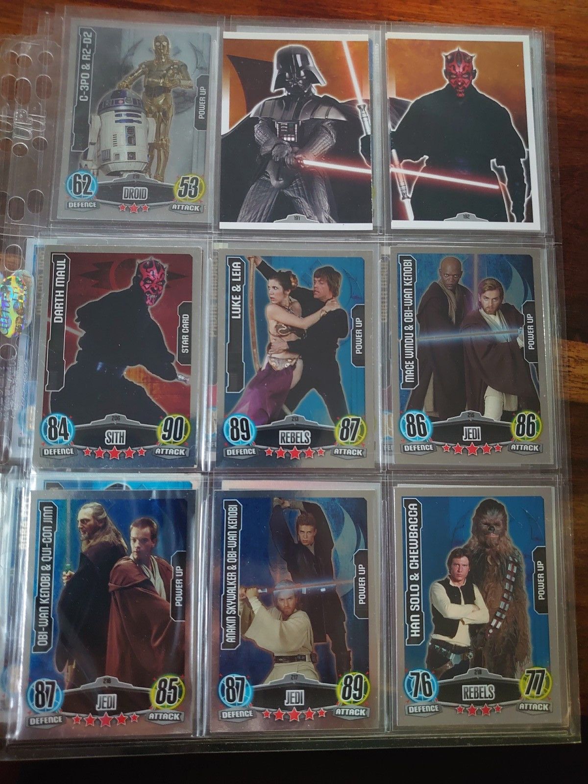 BUY 5, GET 5 FREE  Topps Star Wars MOVIE Force Attax Series 1 2012