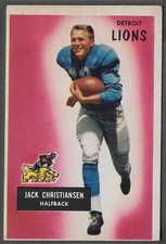 1955 Bowman #28 Jack Christiansen (HOF) (VG-EX) Detroit Lions
