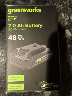 #ad #ad Greenworks 24V 2.0Ah USB Battery. OPEN BOX FREE SHIPPING $38.95