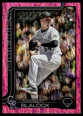 2025 Topps Series 1 Pink Glitter Bradley Blalock Colorado Rockies