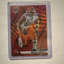 Panini Mosaic Myles Garrett #181 Red Wave Mosaic Prizm /27 Cleveland Browns 2025