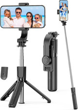 Portable Selfie Stick, 4 in 1 Extendable Phone Tripod Stand with Detachable W...