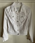 Old Navy Size Xtra Small XS Jean Jacket White Coat Stretch Juniors Women’s ￼ — photo 4