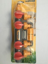 Hozelock 4-Way Tap Connector 2150 Shut-Off Valve for Each Outlet-Adapters Inside