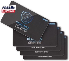 Rfid Blocking Card 5 Pack Slim Rfid  Nfc Blocker for Men Women 1 Card Prote